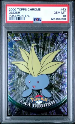 2000 TOPPS CHROME POKEMON T.V. #43 ODDISH PSA 10 - Image 1