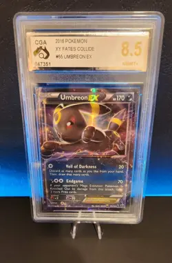 Pokemon Umbreon EX XY Fates Collide Full Art 2016 CGA 8.5 - Image 1