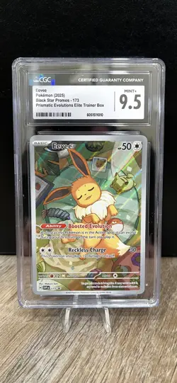 {CGC Mint+ 9.5} Eevee (Black Star Promo) 173 Pokemon Prismatic Evolutions - Image 1