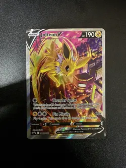 Jolteon V SWSH183 Black Star Promo Sword And Shield Full Art Holo Pokemon TCG - Image 1