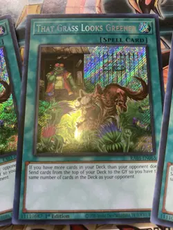 3x That Grass Looks Greener 1st Edition Secret Rare RA03-EN063 Yu-Gi-Oh! - Image 3