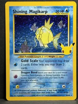 Pokemon TCG Shining Magikarp Card 66/64 Celebrations 25th Anniversary Edition NM - Image 1