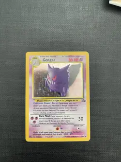Gengar #5/62 Holo Rare Fossil Pokemon Card 1999 Vintage English Unlimited Spooky - Image 2