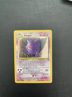 Gengar #5/62 Holo Rare Fossil Pokemon Card 1999 Vintage English Unlimited Spooky - Image 3