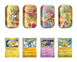 Pokemon 4 Mini Tins + 4 Promo Cards Bundle - 151 SAMS CLUB CONFIRMED PACK 1 - Image 1