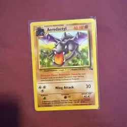 NM Pokemon Aerodactyl Card fossil Set 16/62 WOTC Non-Holo Unlimited - Image 1