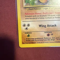 NM Pokemon Aerodactyl Card fossil Set 16/62 WOTC Non-Holo Unlimited - Image 3