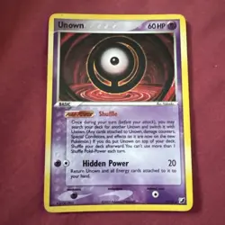Unown O/28 EX Unseen Forces Holo Rare Pokemon Card TCG - Image 1