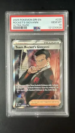 Pokemon TCG Giovanni's Charisma Scarlet & Violet Ultra Rare Card PSA 10 197/165 - Image 1