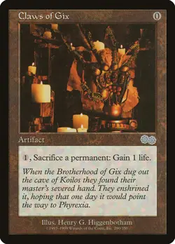 1x Claws of Gix - LP - Urza's Saga Block - SPARROW MAGIC mtg - Image 1