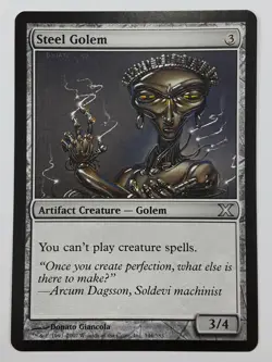 Steel Golem Tenth Edition Magic The Gathering Mtg x1 - Image 1
