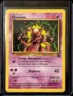 ✨ 2× Mewtwo Holo Promo #14 - Vintage Pokemon WOTC 1999-2000 🔥 Authentic LP/MP - Image 5