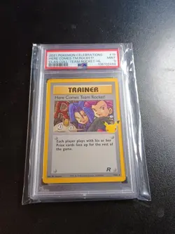 Pokemon Celebrations PSA 9 Holo Here Comes Team Rocket! Jesse James - Image 1