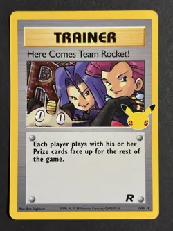 Pokemon TCG Here Comes Team Rocket! #15/82 Anniversary Celebrations - NM - Image 1
