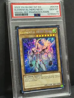 Yu-Gi-Oh! Elemental HERO Neos MAMA-EN106 Secret Pharaohs Rare PSA 10 - Image 4