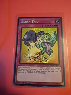 Yugioh! Ojama Trio - BLMM-EN010 - Secret Rare - 1st Edition Near Mint, English - Image 1