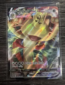 Meowth Vmax SWSH005 - NM Full Art Promo Pokemon Card - Image 1