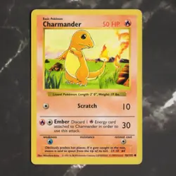 Pokemon TCG Charmander Shadowless Base Set Card #46/102 LP Light Play - Image 1