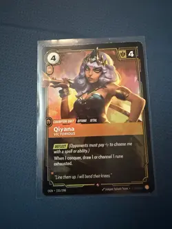 FOIL Riftbound Qiyana Card OGN 155/298 English League of Legends - Image 1