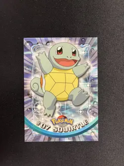 SQUIRTLE #07 - BLACK Back Logo - SERIES 1 - TOPPS POKEMON CARD - Image 5