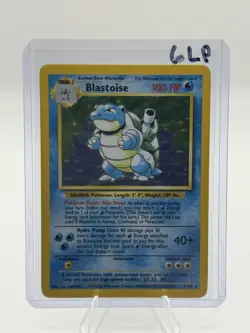 Pokemon TCG Blastoise Base Set Holo Unlimited Rare Card 2/102 LP Condition - Image 1