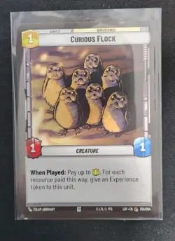 Curious Flock 255/264 Star Wars Unlimited TCG Card LOF Near Mint NM - Image 1