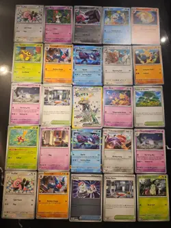 Pokemon 25 Card Bulk Lot | 5 Holo + 20 Common - Authentic TCG Collection (156) - Image 1