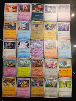 Pokemon 25 Card Bulk Lot | 5 Holo + 20 Common - Authentic TCG Collection (184) - Image 1