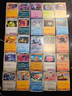 Pokemon 25 Card Bulk Lot | 5 Holo + 20 Common - Authentic TCG Collection (197) - Image 1