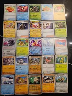 Pokemon 25 Card Bulk Lot | 5 Holo + 20 Common - Authentic TCG Collection (188) - Image 1