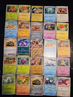 Pokemon 25 Card Bulk Lot | 5 Holo + 20 Common - Authentic TCG Collection (168) - Image 1
