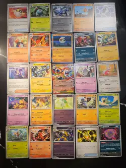 Pokemon 25 Card Bulk Lot | 5 Holo + 20 Common - Authentic TCG Collection (154) - Image 1