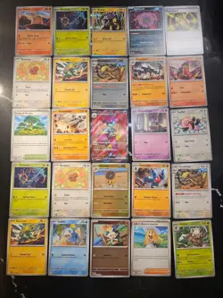 Pokemon 25 Card Bulk Lot | 5 Holo + 20 Common - Authentic TCG Collection (155) - Image 1