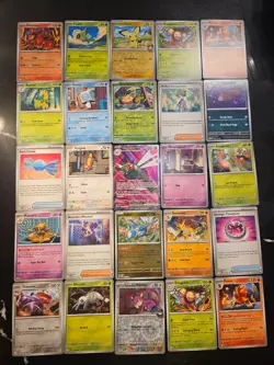 Pokemon 25 Card Bulk Lot | 5 Holo + 20 Common - Authentic TCG Collection (159) - Image 1