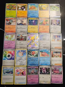 Pokemon 25 Card Bulk Lot | 5 Holo + 20 Common - Authentic TCG Collection (186) - Image 1