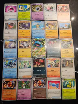 Pokemon 25 Card Bulk Lot | 5 Holo + 20 Common - Authentic TCG Collection (185) - Image 1