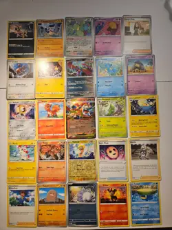 Pokemon 25 Card Bulk Lot | 5 Holo + 20 Common - Authentic TCG Collection (244) - Image 1