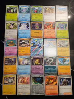Pokemon 25 Card Bulk Lot | 5 Holo + 20 Common - Authentic TCG Collection (230) - Image 1