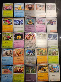 Pokemon 25 Card Bulk Lot | 5 Holo + 20 Common - Authentic TCG Collection (205) - Image 1