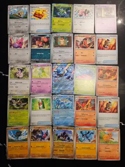 Pokemon 25 Card Bulk Lot | 5 Holo + 20 Common - Authentic TCG Collection (222) - Image 1