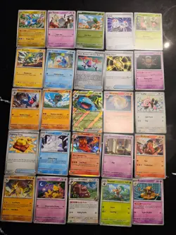 Pokemon 25 Card Bulk Lot | 5 Holo + 20 Common - Authentic TCG Collection (226) - Image 1