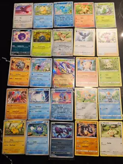 Pokemon 25 Card Bulk Lot | 5 Holo + 20 Common - Authentic TCG Collection (210) - Image 1