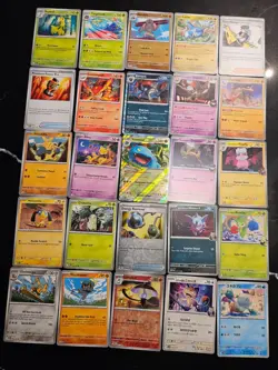 Pokemon 25 Card Bulk Lot | 5 Holo + 20 Common - Authentic TCG Collection (217) - Image 1