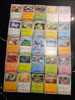 Pokemon 25 Card Bulk Lot | 5 Holo + 20 Common - Authentic TCG Collection (227) - Image 1
