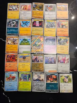 Pokemon 25 Card Bulk Lot | 5 Holo + 20 Common - Authentic TCG Collection (214) - Image 1
