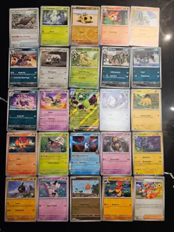 Pokemon 25 Card Bulk Lot | 5 Holo + 20 Common - Authentic TCG Collection (207) - Image 1