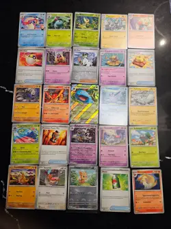Pokemon 25 Card Bulk Lot | 5 Holo + 20 Common - Authentic TCG Collection (220) - Image 1