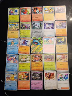 Pokemon 25 Card Bulk Lot | 5 Holo + 20 Common - Authentic TCG Collection (219) - Image 1