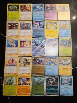 Pokemon 25 Card Bulk Lot | 5 Holo + 20 Common - Authentic TCG Collection (202) - Image 1