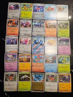 Pokemon 25 Card Bulk Lot | 5 Holo + 20 Common - Authentic TCG Collection (223) - Image 1